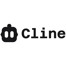 Logo for Cline with a rounded crown-like icon preceding the word 'cline' in bold typeface.