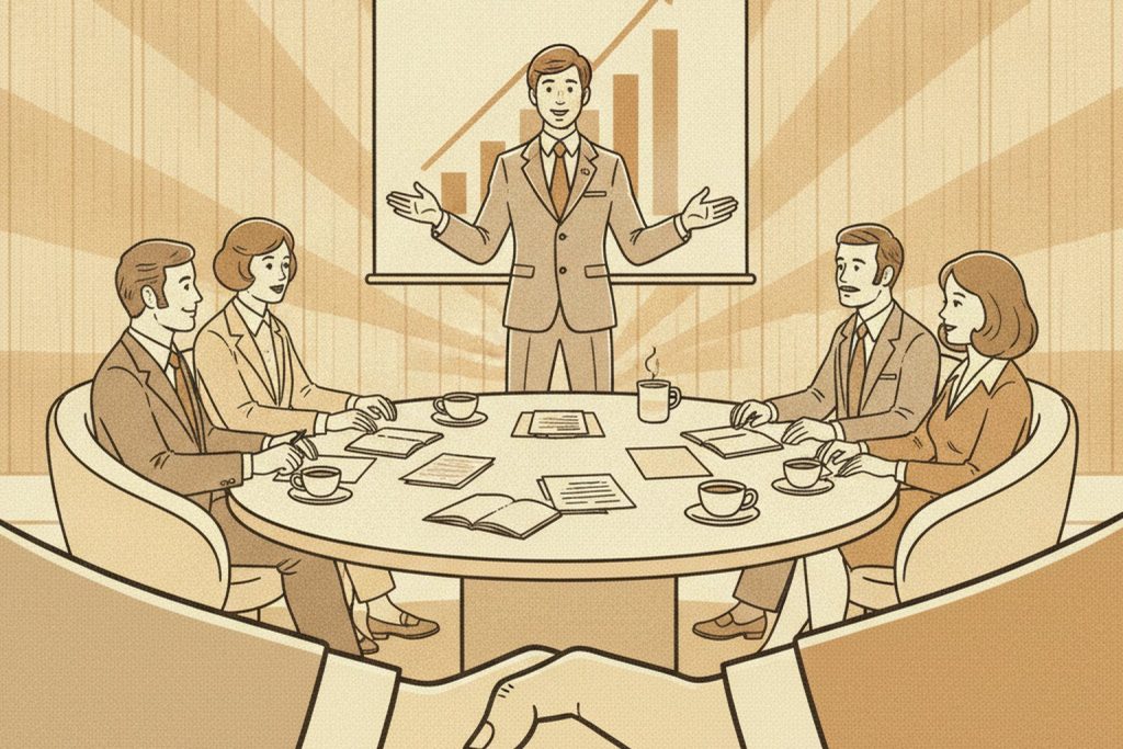 Как найти инвестора для IT-стартапа | YuSMP Group Основатель IT-стартапа презентует питч инвесторам на встрече