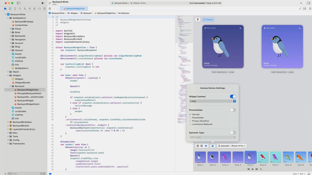 Интерфейс среды разработки Xcode